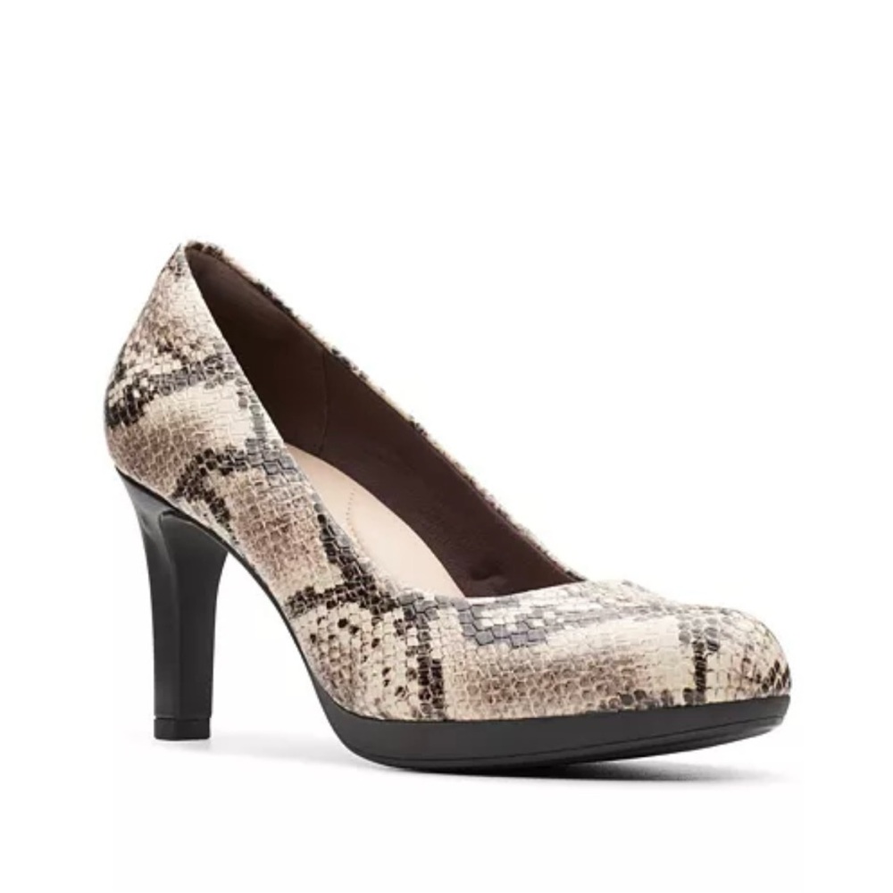 Clarks Women's Adriel Viola Snake Print
Leather Pump